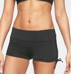 Athleta $49 Scrunch Swim shorts - BLACK